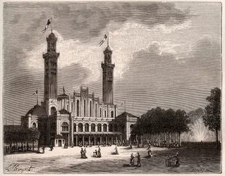 Trocadero a Paris - gravura em "La France illustree: geographie, histoire, administration statistique" de V.A. Malt-Brown. 1884