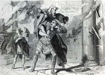 Fuga de Tróia (gravura) 1864