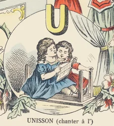 U: uníssono (cantando no)