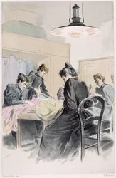 Un atelier de couture - in "Nos contemporains" de Octave Uzanne