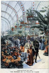 Exposição universal de Paris em 1900: as estufas do Palais de l