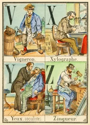 VXYZ: Enólogo, Xilógrafo, Olhos (oculista), Zingueur
