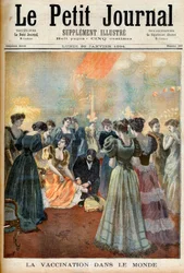 Vacinação numa receção noturna durante uma epidemia de varíola, de «Le Petit Journal», 29 de janeiro de 1894