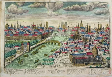 Vista de Paris e o rio Sena
