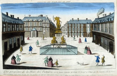Vista da Place des Victoires em Paris - Vista ótica