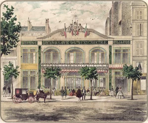 Vista do Grande Café do século XIX, Paris, 1857