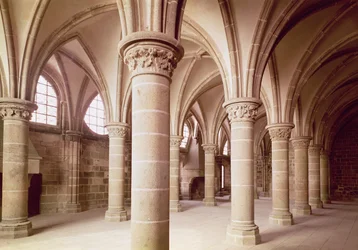 Vista da Salle des Chevaliers, anteriormente o scriptorium