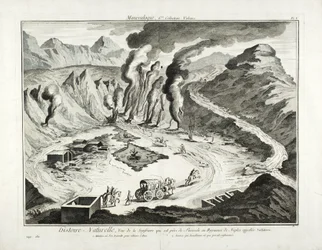 Vista, de, a, solfatara, vulcão, pozzuoli, nápoles