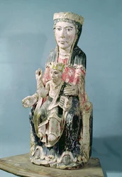 Virgem e Criança (madeira policromada)