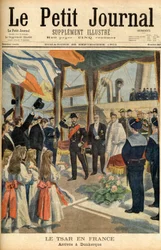 Visita do Czar Nicolau II da Rússia à França Primeira página do jornal "Le Petit Journal" de 29 de Setembro de 1901 (gravura)