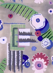 Design de papel de parede por Maison Hans et Fils, pub. 1930.