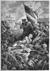 Guerra da Sucessão Polaca (1733-1738) - A morte de Louis Robert Hippolyte de Brehan, Conde de Plelo (1699-1734) antes de Dantzig, 27 de maio
