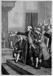 William Pitt, o Jovem (1759-1806) dirigindo-se à Câmara dos Comuns