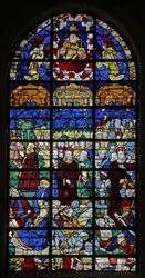 Janela que representa Cenas de Paixão (vitral)