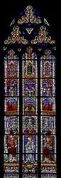 Janela retratando São Martinho, Virgem e Criança, São Gregório (moderno)
