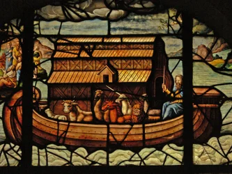 Janela no Charnier (w.3) representando um detalhe da arca de Noé