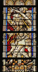 Janela w214 representando cavaleiros matando St Thomas Becket