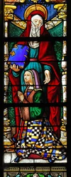 Janela w2 representando St Anne e um doador