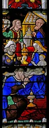 Janela w2 representando a adoração dos Magos