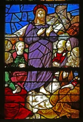 Janela w38 retratando a pregação de Cristo
