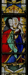 Janela w3 representando St Anne e Joachim no Golden Gate