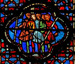 Window w4 the Children of Israel marchando