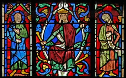 Janela w6R a árvore de Jesse: a Virgem Maria e dois profetas