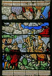 Janela w9 representando o último julgamento - depois de Albert Durer