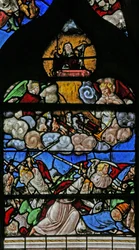 Janela w9 representando o último julgamento - depois de Albert Durer