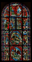 Janela wXX retratando janela Composite sobre as relíquias de St Gervais et Protais e o martírio de seus pais St Vital e Valery