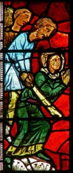 Janela wXX representando St Valery perseguido por não adorar ídolos