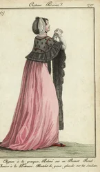 Mulher em vestido estilo priestésico