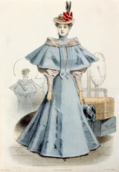 Mulher no vestido de viagem, de Le Coquet, 1895