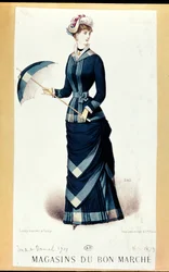 Mulher com guarda-chuva, de Le Bon Marché, 1879