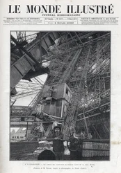 Feira Mundial de Paris 1889 - O caminho do elevador no primeiro andar da Torre Eiffel - L