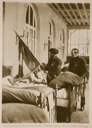 Chasseur ferido beija o amado Tricolor, 1914-19