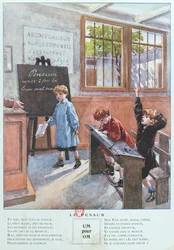 Writing Lines, de JApprends lOrthographe, publicado por Hachette, 1905