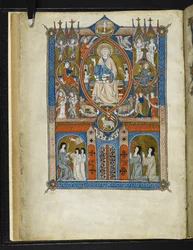 Yates Thompson MS 11 f.1v Estado ideal da Sainte Abbaye, de 