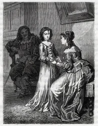 A sua cabeça é culpada se o seu coração não é culpado, Madame de Lanclos disse à sua filha Anne "Ninon" do Enclos (ou Ninon de Lenclos ou Ninon de Lanclos)
