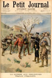 prisão do combatente pela liberdade Emilio Aguinaldo Frontpage do jornal "Le Petit Journal" 14 de abril