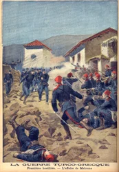 a Guerra Greco-Turca de 1897 (a Guerra dos Trinta Dias) - Uma das primeiras batalhas na Tessália