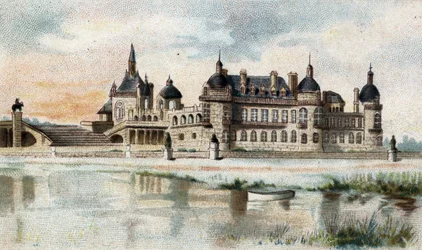 vista do castelo de Chantilly (Oise).