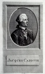 Retrato do autor Jacques Cazotte 1720-1792, século XVIII.
