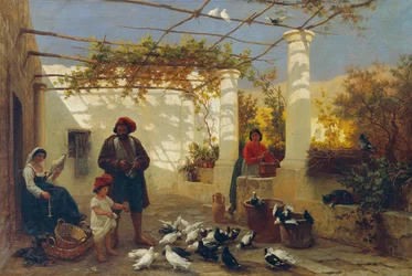 Numa pérgola italiana
