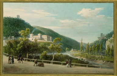Helenental perto de Weilburg-castle (watercorlour)