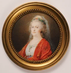 Miniatura do retrato da Czarina Catarina, a Grande