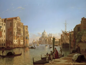 Grande Canal mit Palazzo Cavallo- Franchetti, Santa Maria d