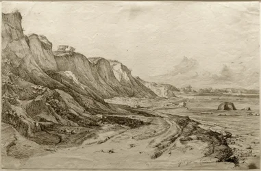 F.Nerly, The Brodtener Ufer perto de Travemünde