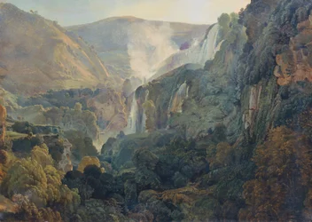 A cascata de Terni, c.1834 (óleo sobre tela)