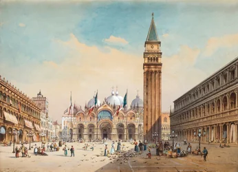 Piazza di San Marco, Veneza por Friedrich Perlberg